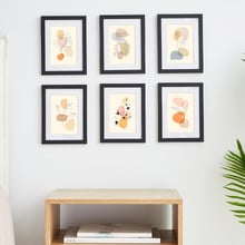 Black Calla Wood Photo Frames (Set of 6)
